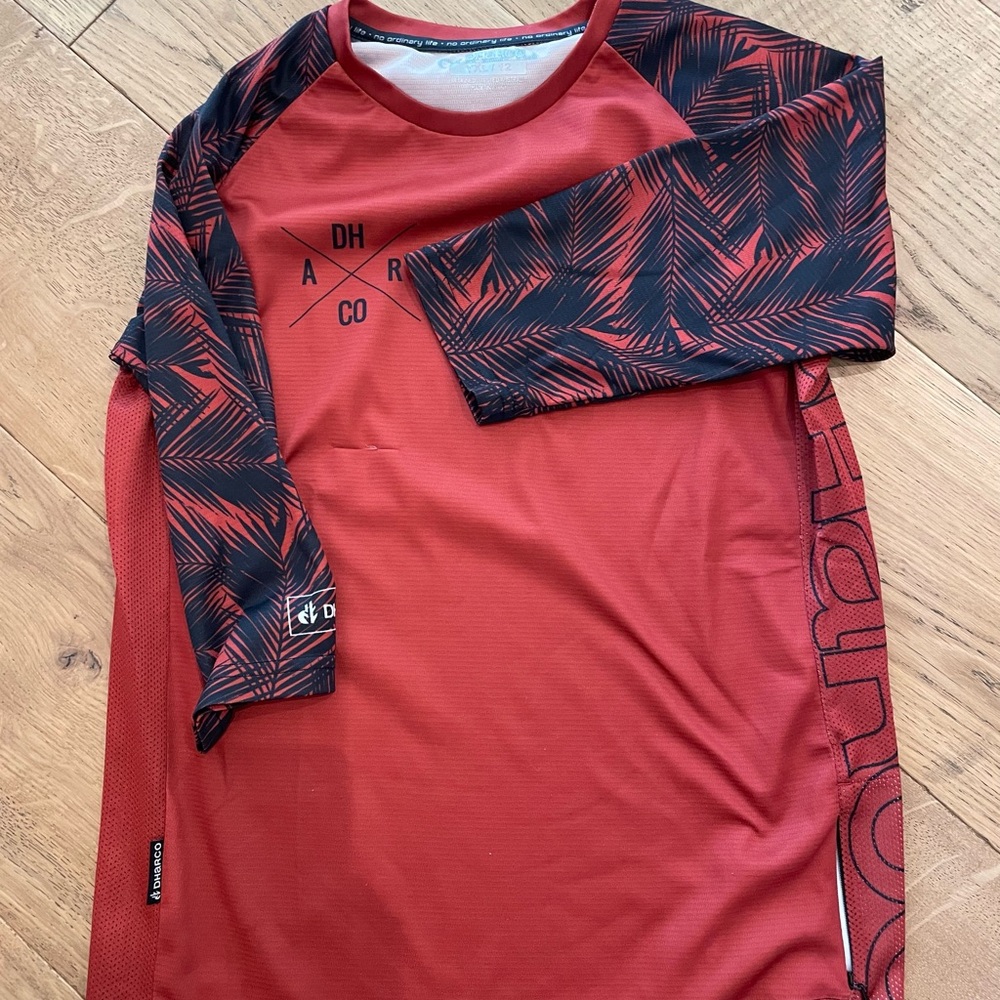 Kids Red and Black Bike Jersey
